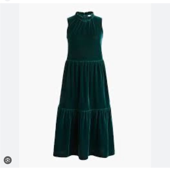 J crew velvet dress tiered new size 4 - Picture 3 of 6